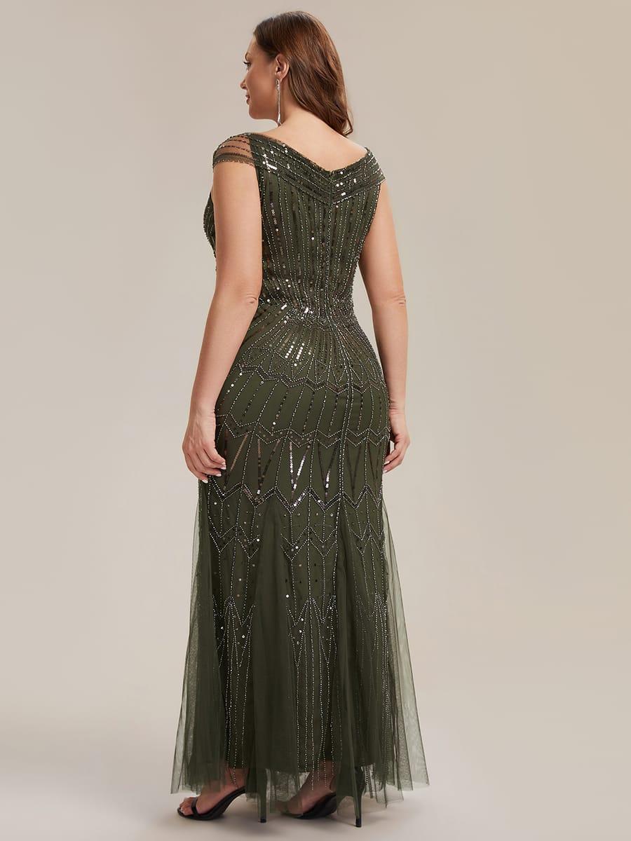 ever CABARET|Embroidered Sequin Drop Shoulder Sleeve Dress - Image 31