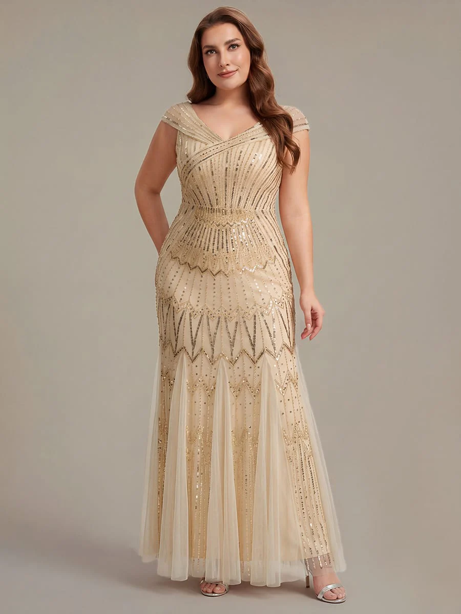 ever CABARET|Embroidered Sequin Drop Shoulder Sleeve Dress - Image 44