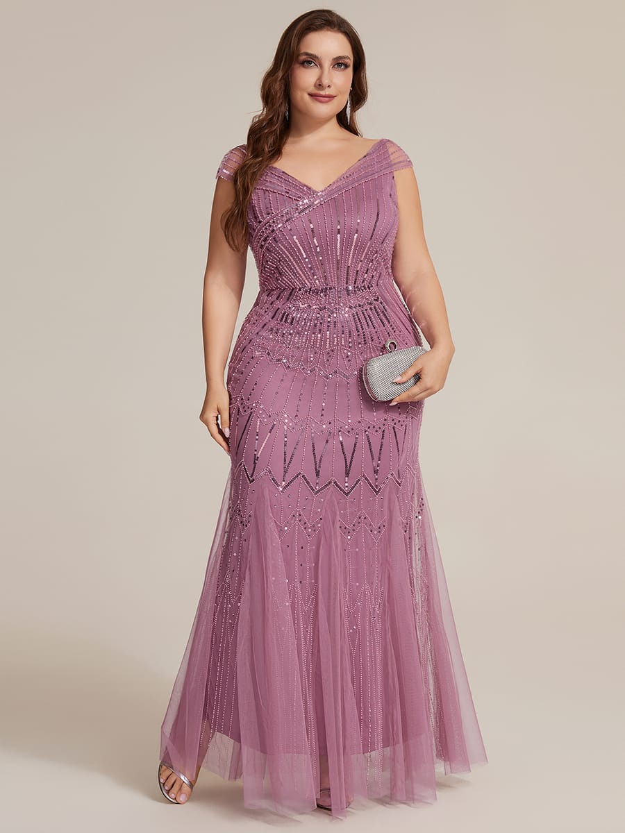 ever CABARET|Embroidered Sequin Drop Shoulder Sleeve Dress - Image 67
