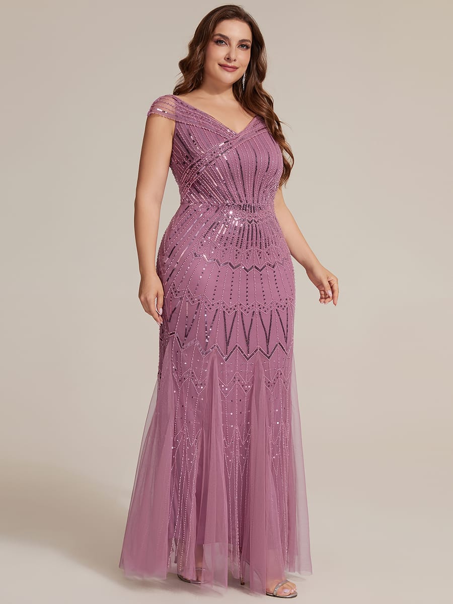 ever CABARET|Embroidered Sequin Drop Shoulder Sleeve Dress - Image 69