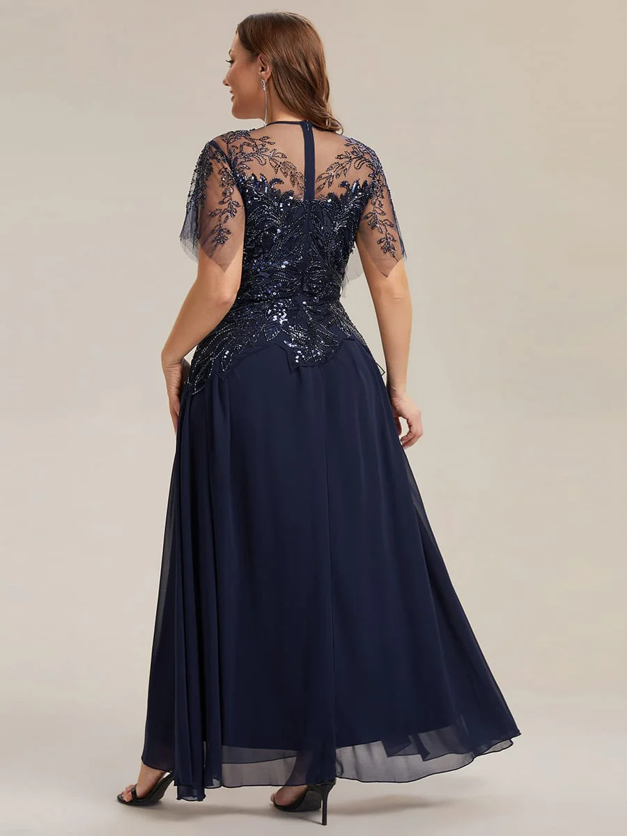 ever LUSTRE|Embroidered Sequin Ruffle Sleeve Dress - Image 21