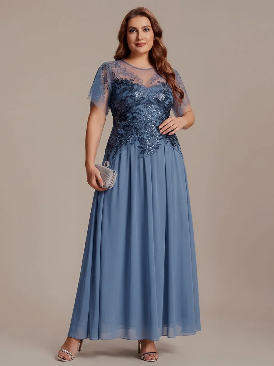 ever LUSTRE|Embroidered Sequin Ruffle Sleeve Dress - Image 43