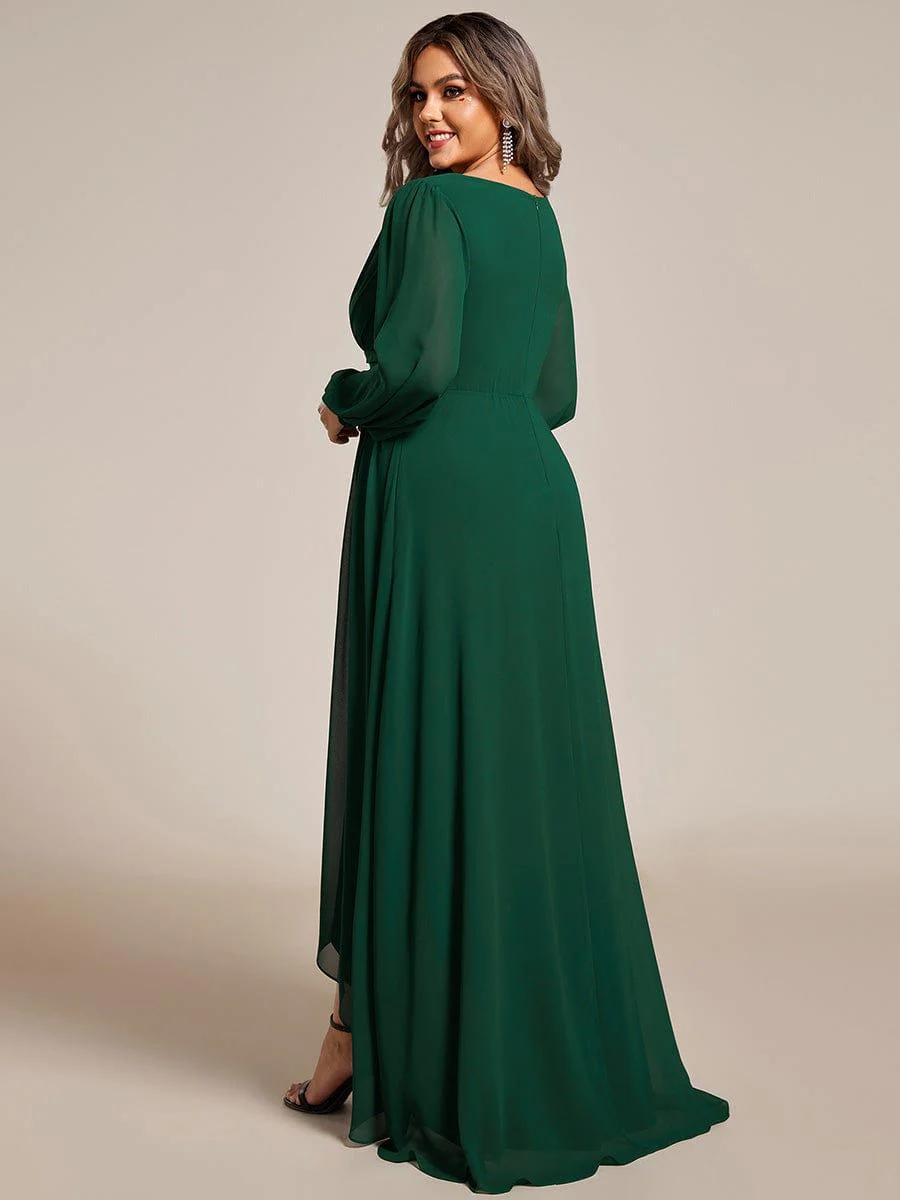 ever GRIFFIN|Enchanting Chiffon Lantern Sleeve Pleated High Waist Bridesmaid Dress (Final Sale) - Image 20
