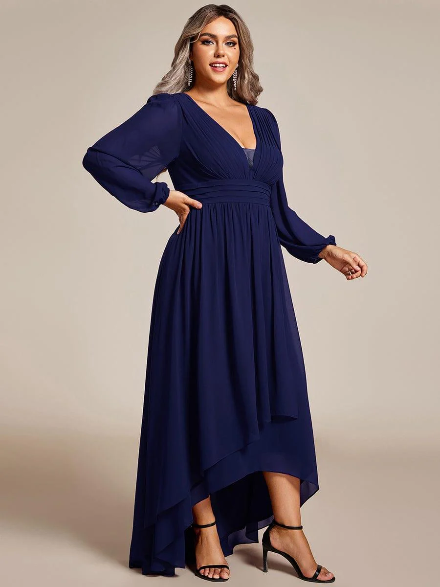 ever GRIFFIN|Enchanting Chiffon Lantern Sleeve Pleated High Waist Bridesmaid Dress (Final Sale) - Image 62