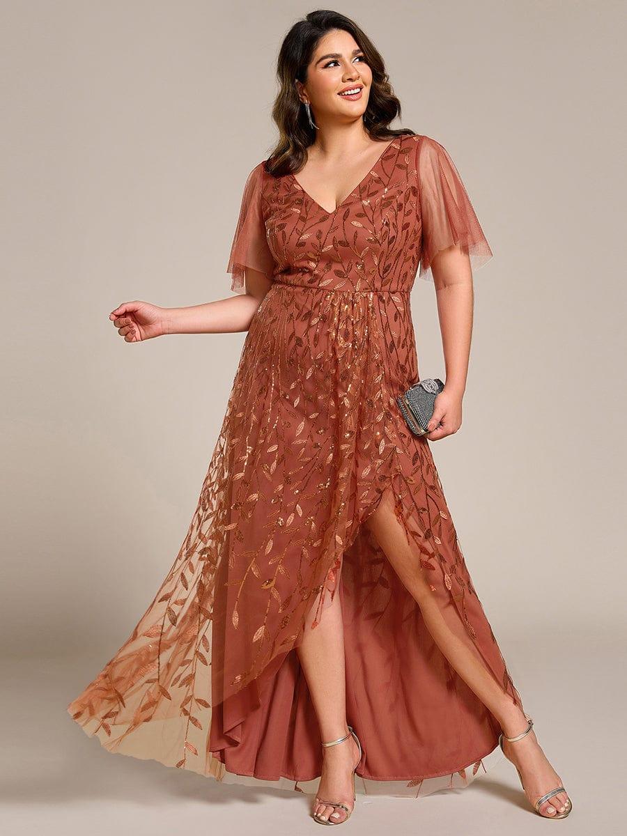 ever ALIX|V-Neck Sequined Mother of The Bride Dresses - Image 72