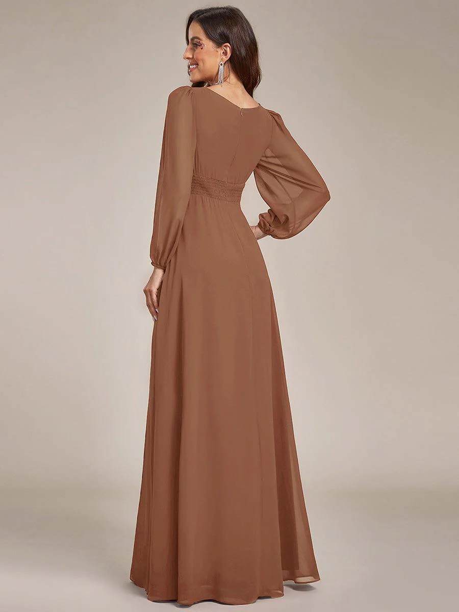 ever CELESTE|Chiffon Long Sleeve Floor Length Mother of The Bride Dress - Image 106