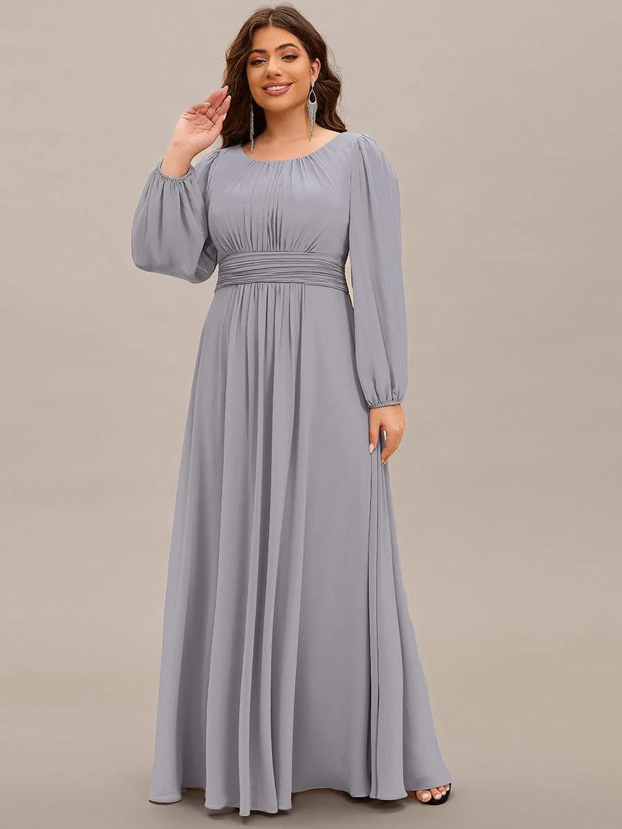 ever CELESTE|Chiffon Long Sleeve Floor Length Mother of The Bride Dress - Image 120
