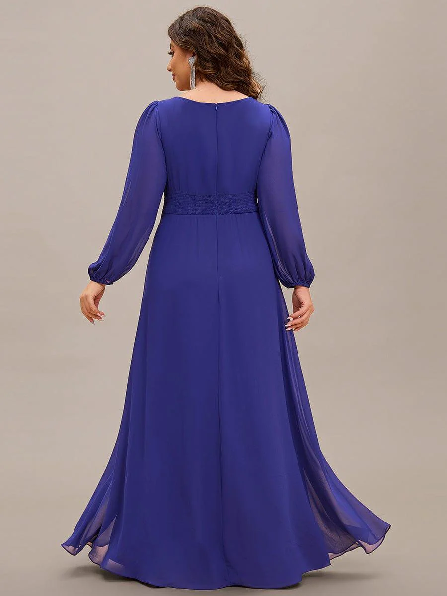 ever CELESTE|Chiffon Long Sleeve Floor Length Mother of The Bride Dress - Image 131