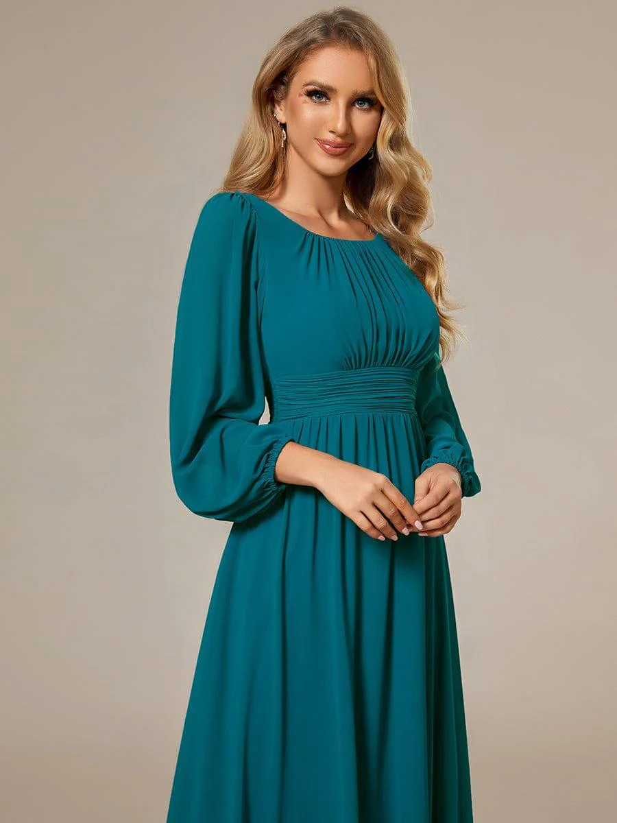 ever CELESTE|Chiffon Long Sleeve Floor Length Mother of The Bride Dress - Image 137