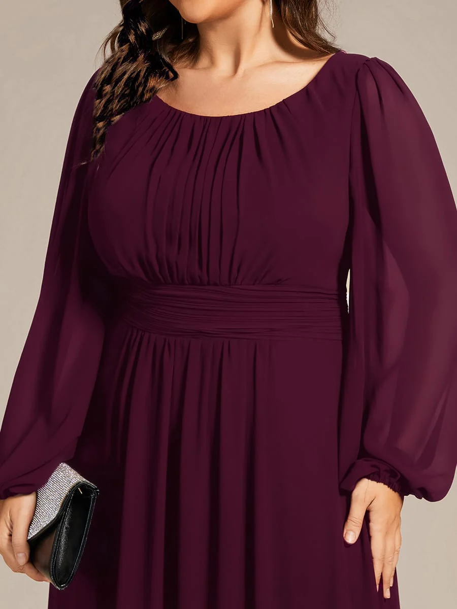 ever CELESTE|Chiffon Long Sleeve Floor Length Mother of The Bride Dress - Image 212