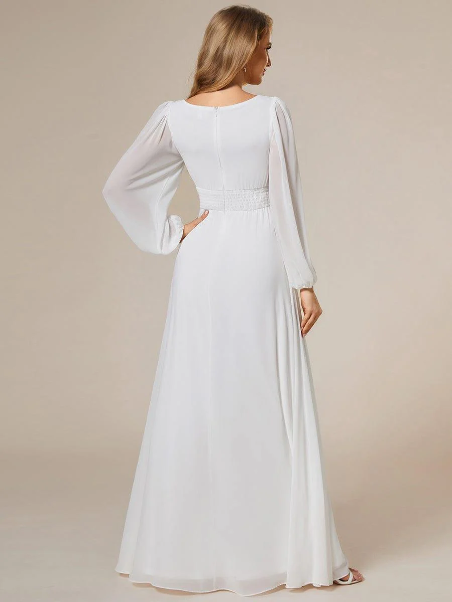 ever CELESTE|Chiffon Long Sleeve Floor Length Mother of The Bride Dress - Image 65