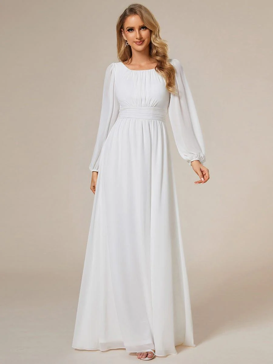 ever CELESTE|Chiffon Long Sleeve Floor Length Mother of The Bride Dress - Image 67