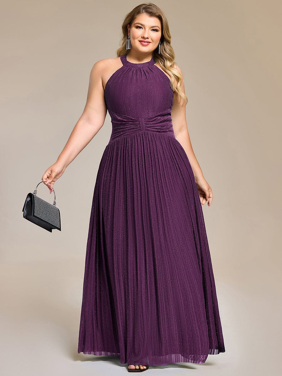 ever EVERLAINE|Sparkle Halter Neck Formal Evening Dress with A-line Silhouette - Image 87