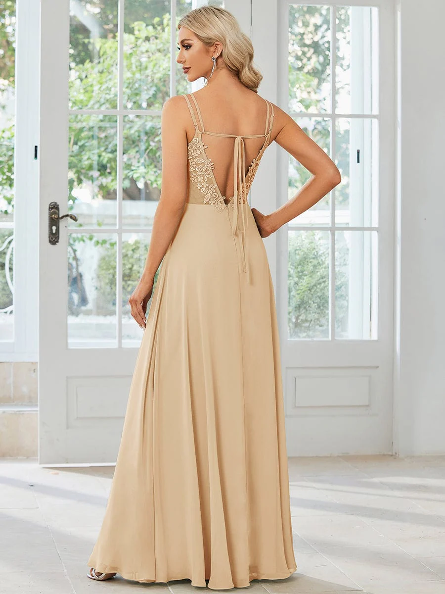 ever RUBY|Multiway Chiffon and Lace Open Back Bridesmaid Dress with Spaghetti Straps - Image 120