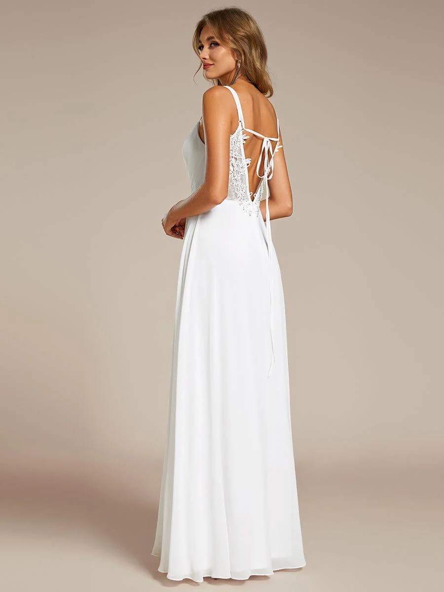 ever RUBY|Multiway Chiffon and Lace Open Back Bridesmaid Dress with Spaghetti Straps - Image 59