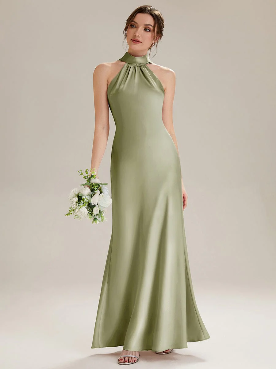 Flowing Ribbons Satin Sleeveless Dress - Image 28