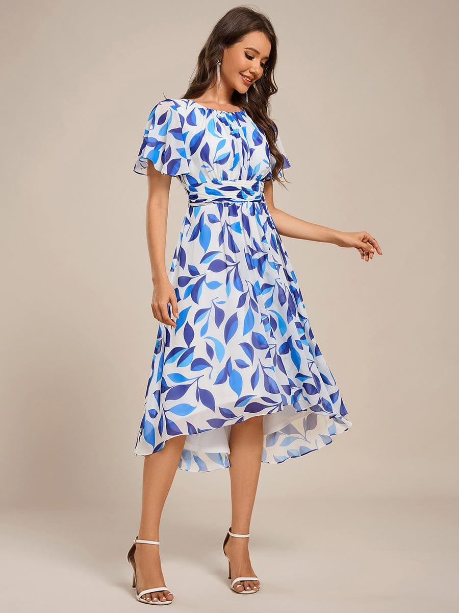 ever EDEN|Flowy Chiffon Round Neckline A-Line Knee Length Wedding Guest Dress - Image 129