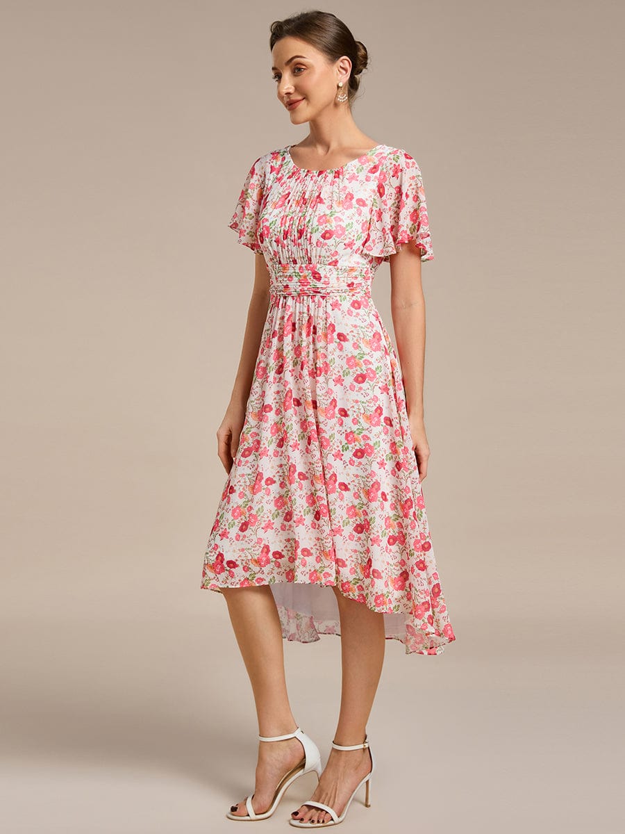 ever EDEN|Chiffon Round Neckline A-Line Midi Wedding Guest Dress - Image 13