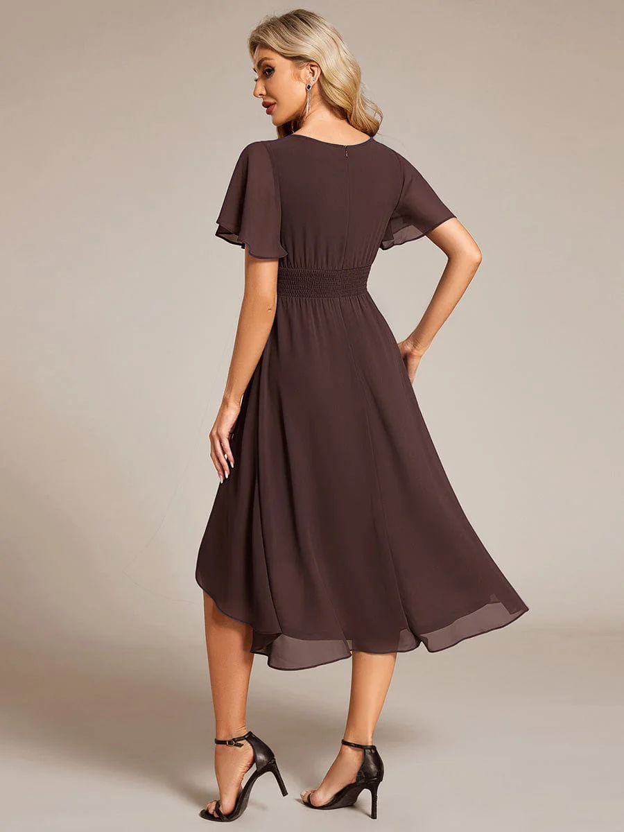 ever EDEN|Chiffon Round Neckline A-Line Midi Wedding Guest Dress - Image 32