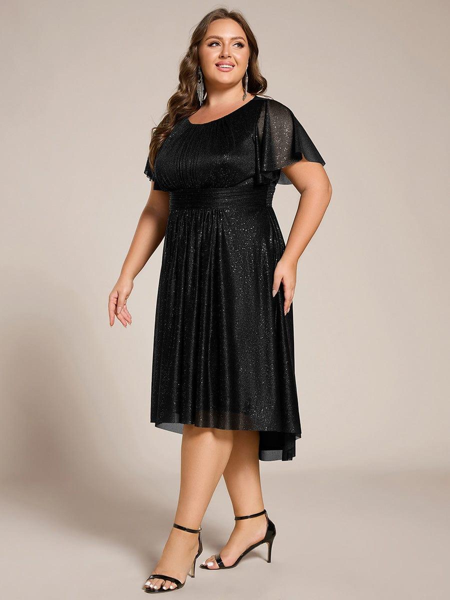 ever CLARYN|Glitter Round Neck Midi Evening Dress - Image 11