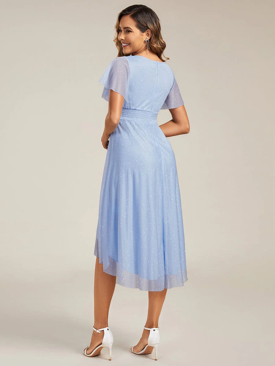 ever CLARYN|Glitter Round Neck Midi Evening Dress - Image 42