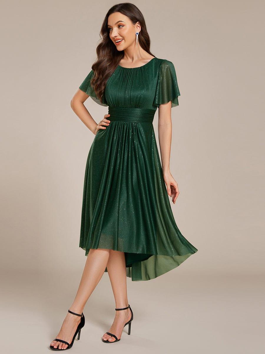 ever CLARYN|Glitter Round Neck Midi Wedding Guest Dress - Image 13