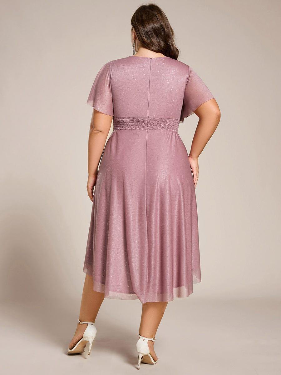 ever CLARYN|Glitter Round Neck Midi Wedding Guest Dress - Image 37
