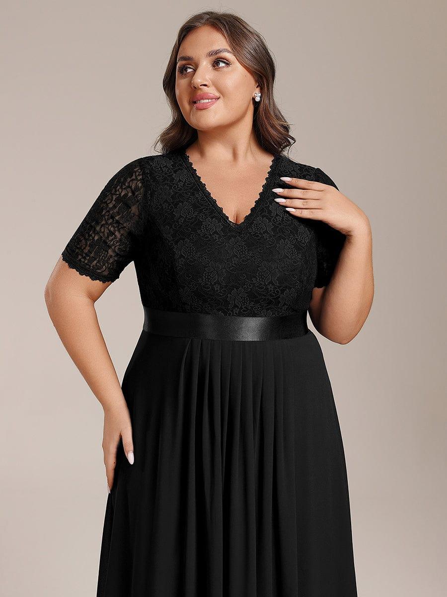 ever JOLEN|Half Sleeve V Neck Midi Wedding Guest Dress With Lace - Image 10