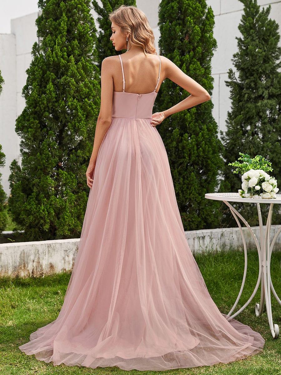 Halter Neck A-Line Tulle Wedding Dress with Applique - Image 7