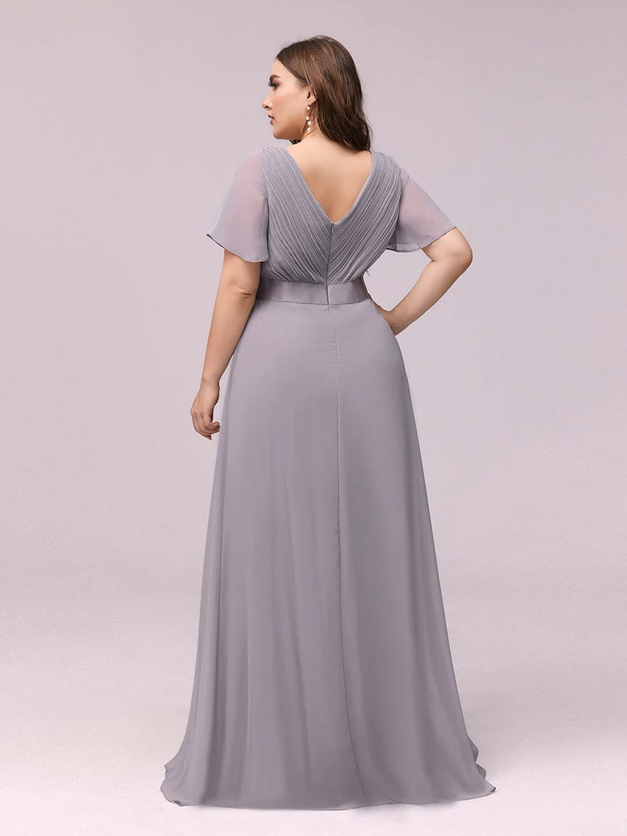 ever MONICA|High Waist Short Sleeves Bridesmaid Dress - Image 147