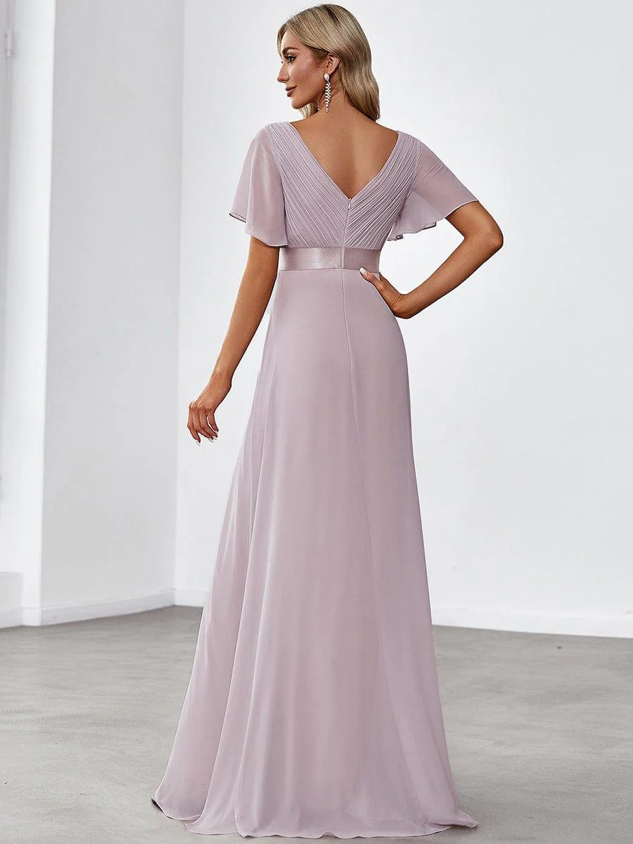 ever MONICA|High Waist Short Sleeves Bridesmaid Dress - Image 25
