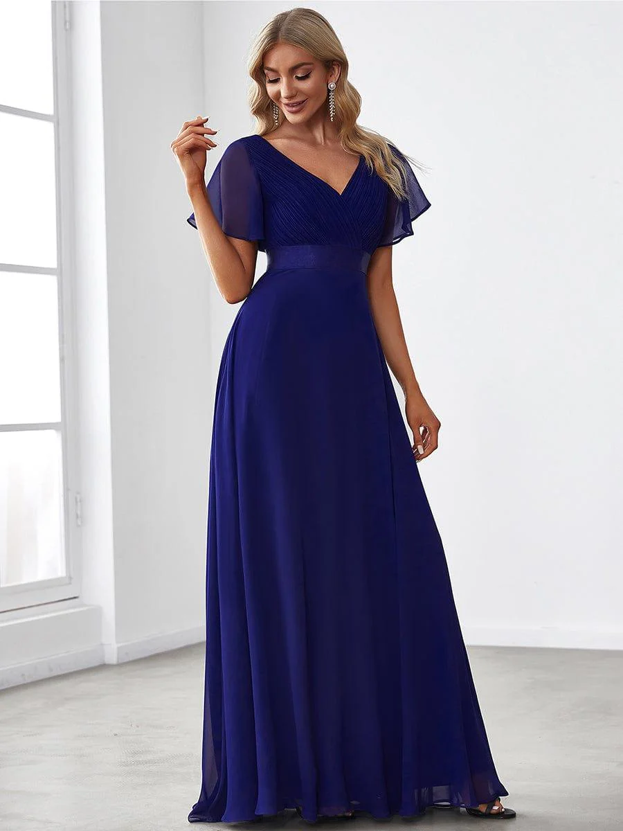 ever MONICA|High Waist Short Sleeves Bridesmaid Dress - Image 51