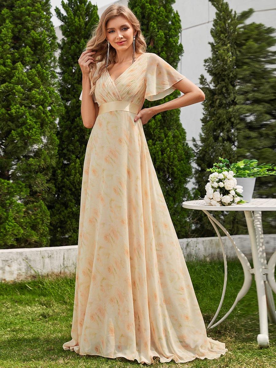 ever MONICA|High Waist Short Sleeves Bridesmaid Dress - Image 65