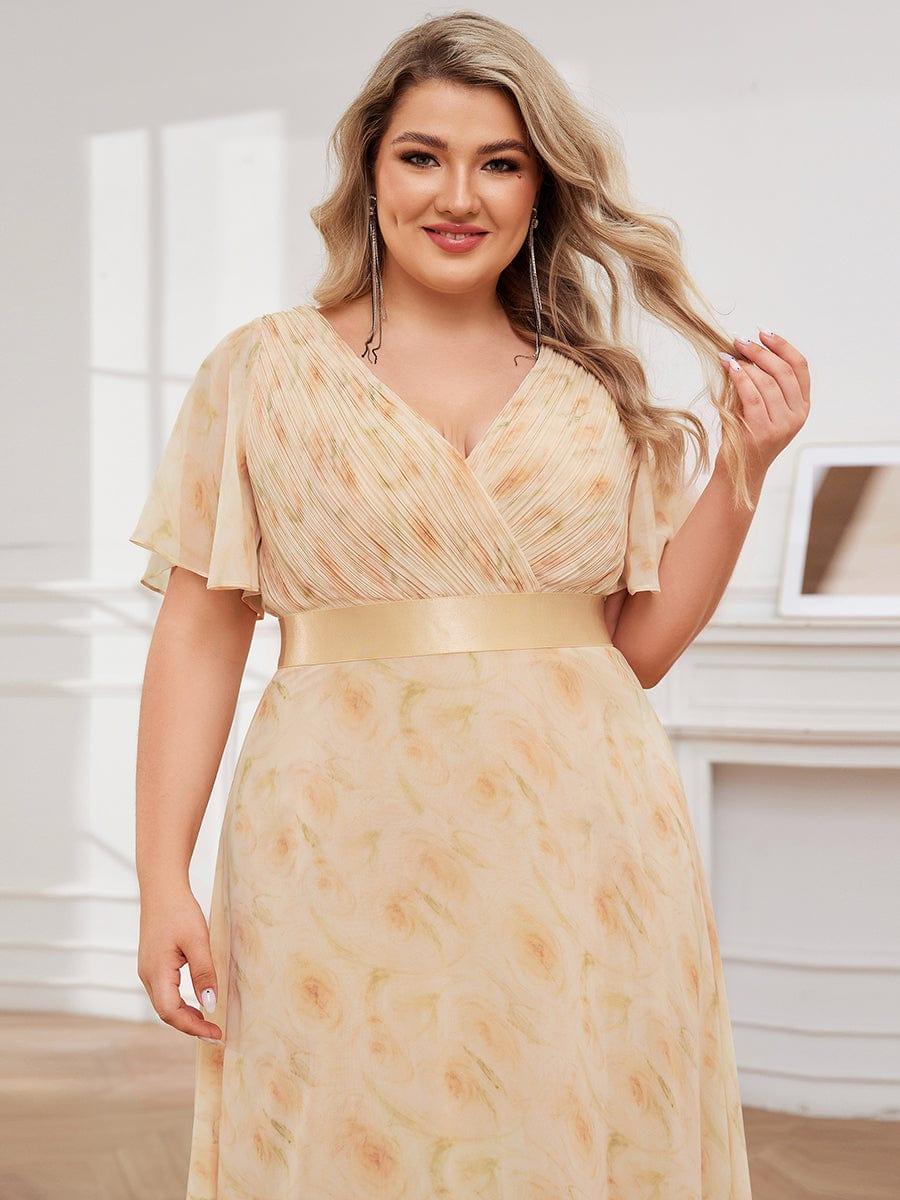ever MONICA|High Waist Short Sleeves Bridesmaid Dress - Image 68