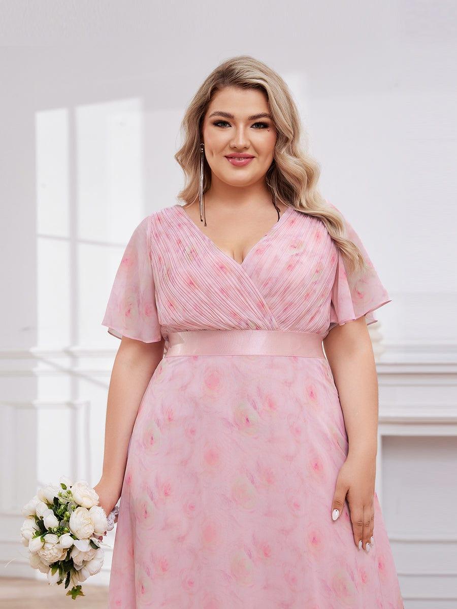 ever MONICA|High Waist Short Sleeves Bridesmaid Dress - Image 84