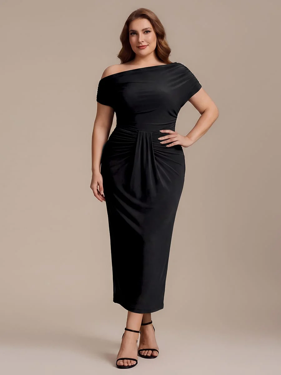 Knit Bodycon Midi Length Skirt - Image 14