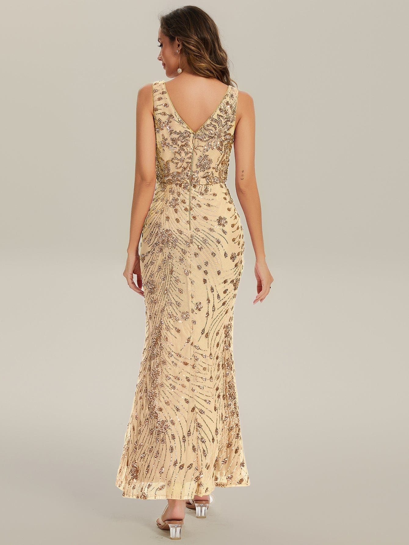 ever JUNIPER|Ruched Sequin Bodycon Evening Dress - Image 24