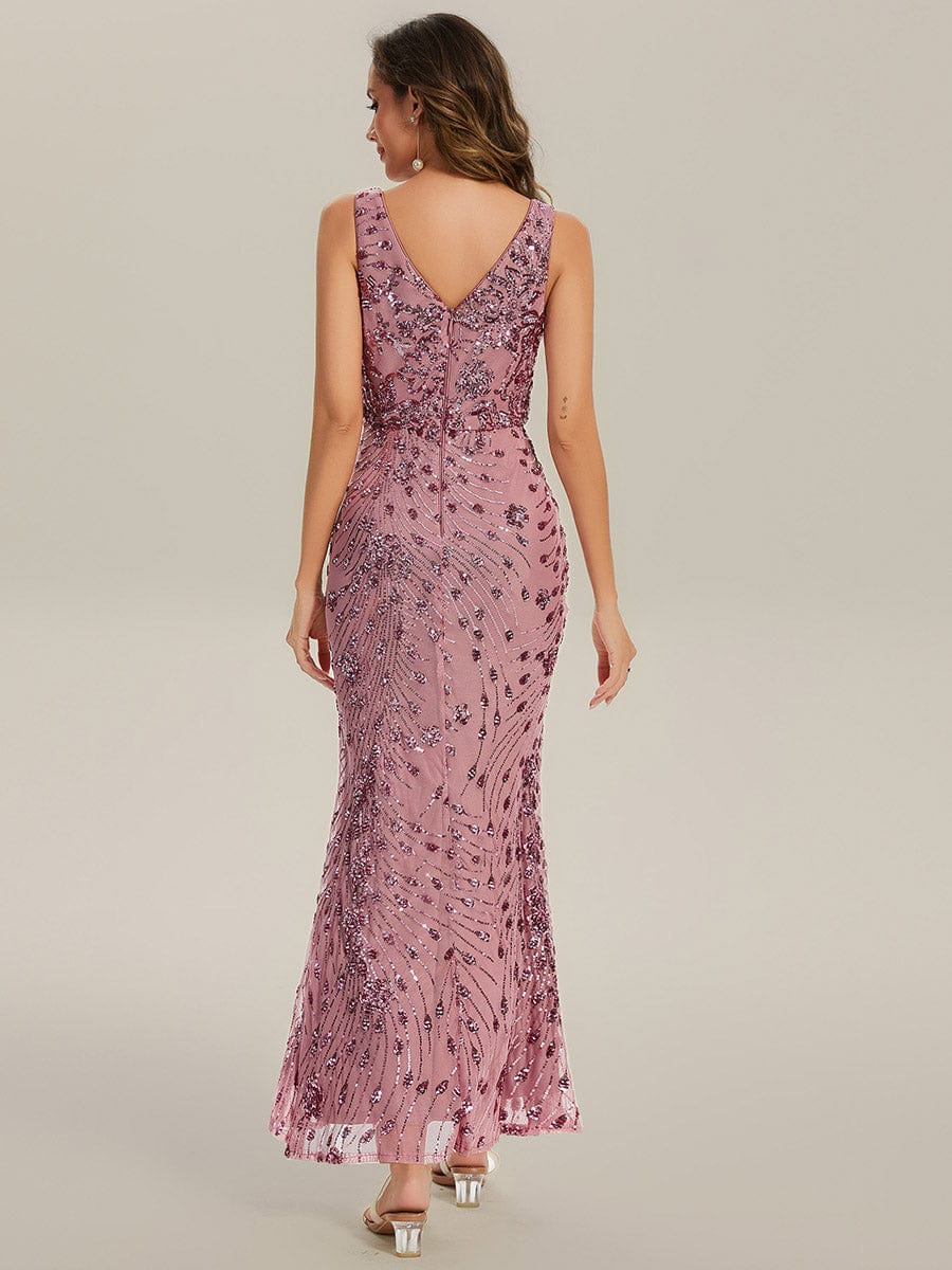 ever JUNIPER|Ruched Sequin Bodycon Evening Dress - Image 5