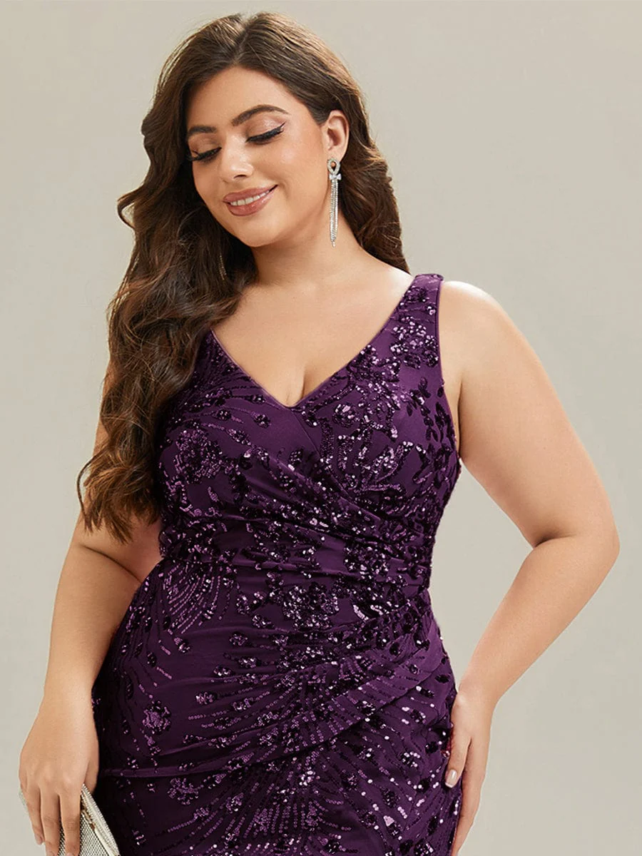 ever JUNIPER|Ruched Sequin Bodycon Evening Dress - Image 57