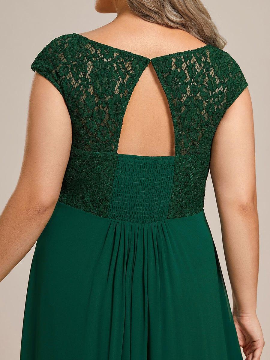 Lace Chiffon Long Bridesmaid Dress with Open Back - Image 33