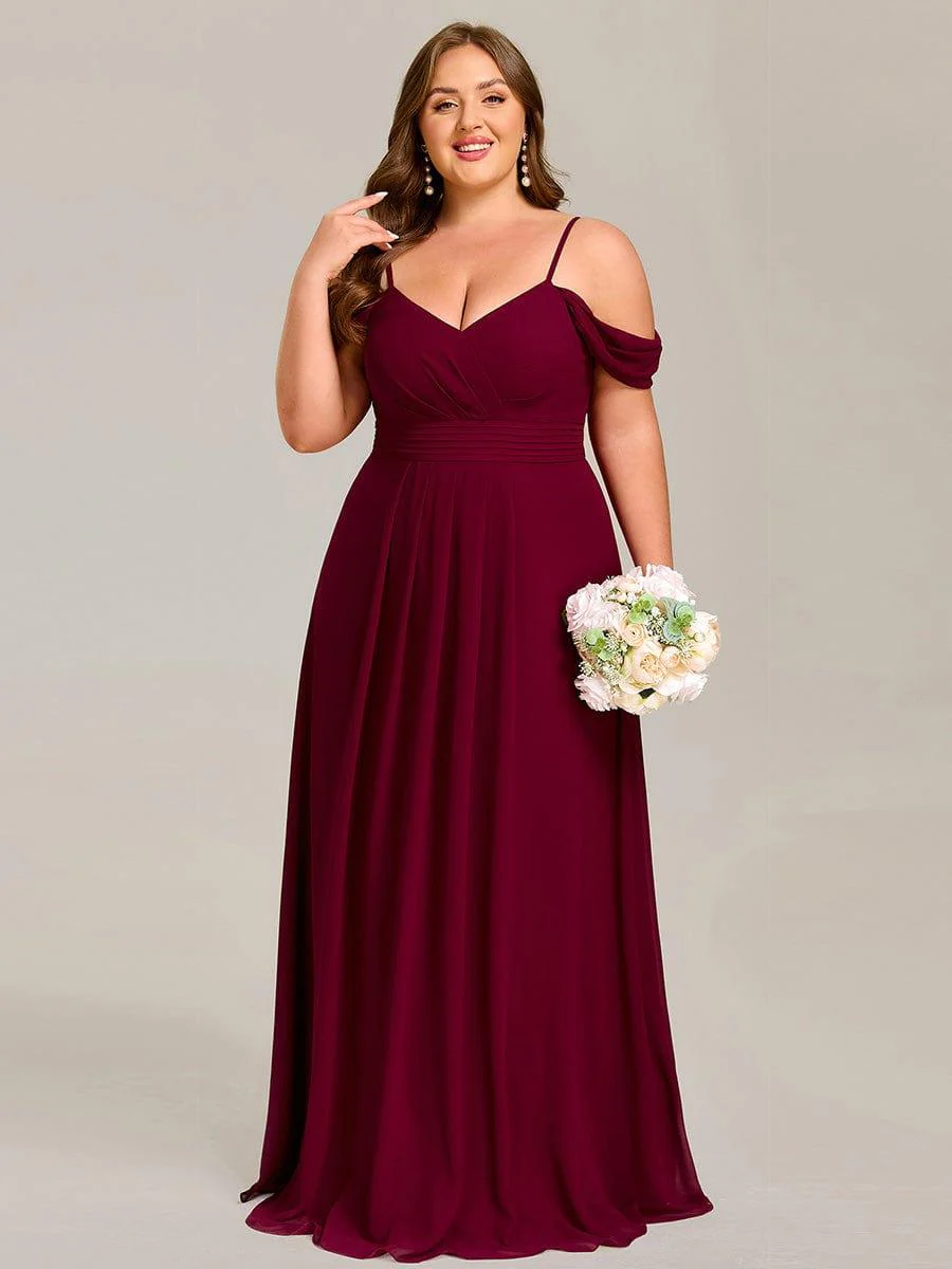 ever LIANNE|Multiway A-Line Off the Shoulder Chiffon Maxi Bridesmaid Dress - Image 26