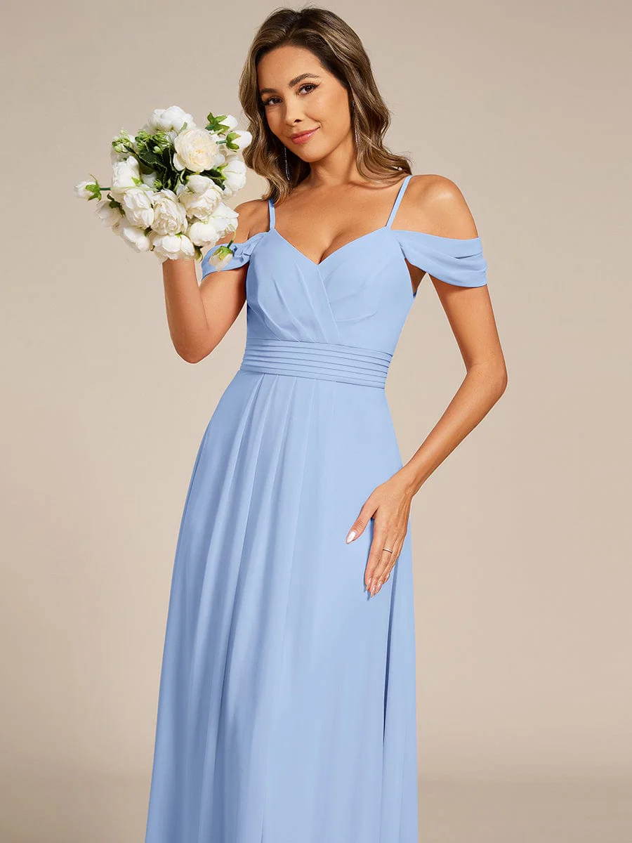 ever LIANNE|Multiway A-Line Off the Shoulder Chiffon Maxi Bridesmaid Dress - Image 45