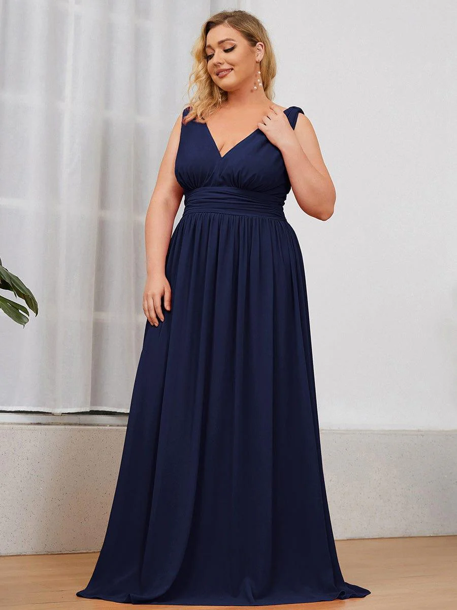 Navy Chiffon Bridesmaid Dresses - Image 24