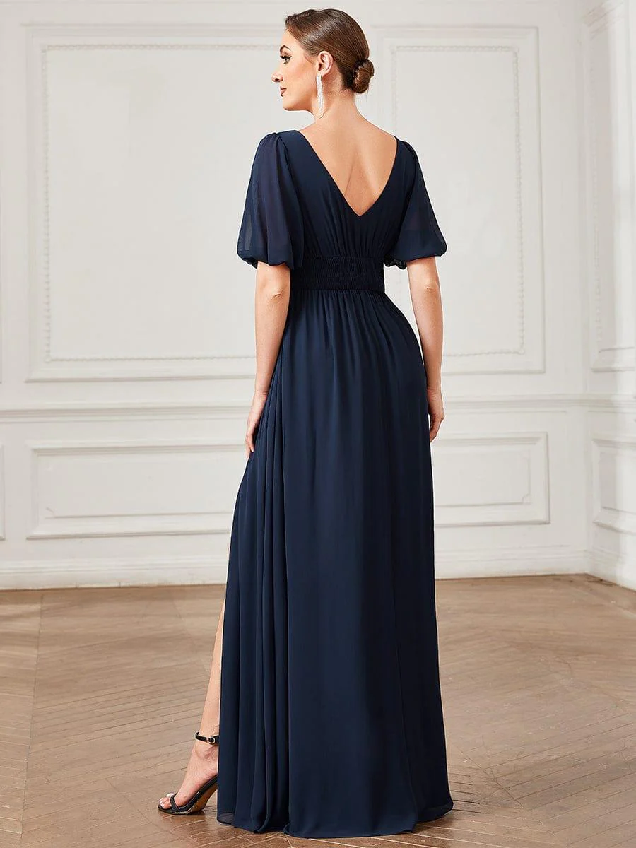 Navy Chiffon Bridesmaid Dresses - Image 27
