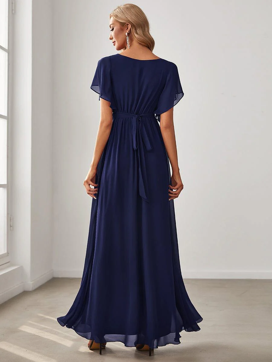 Navy Chiffon Bridesmaid Dresses - Image 36