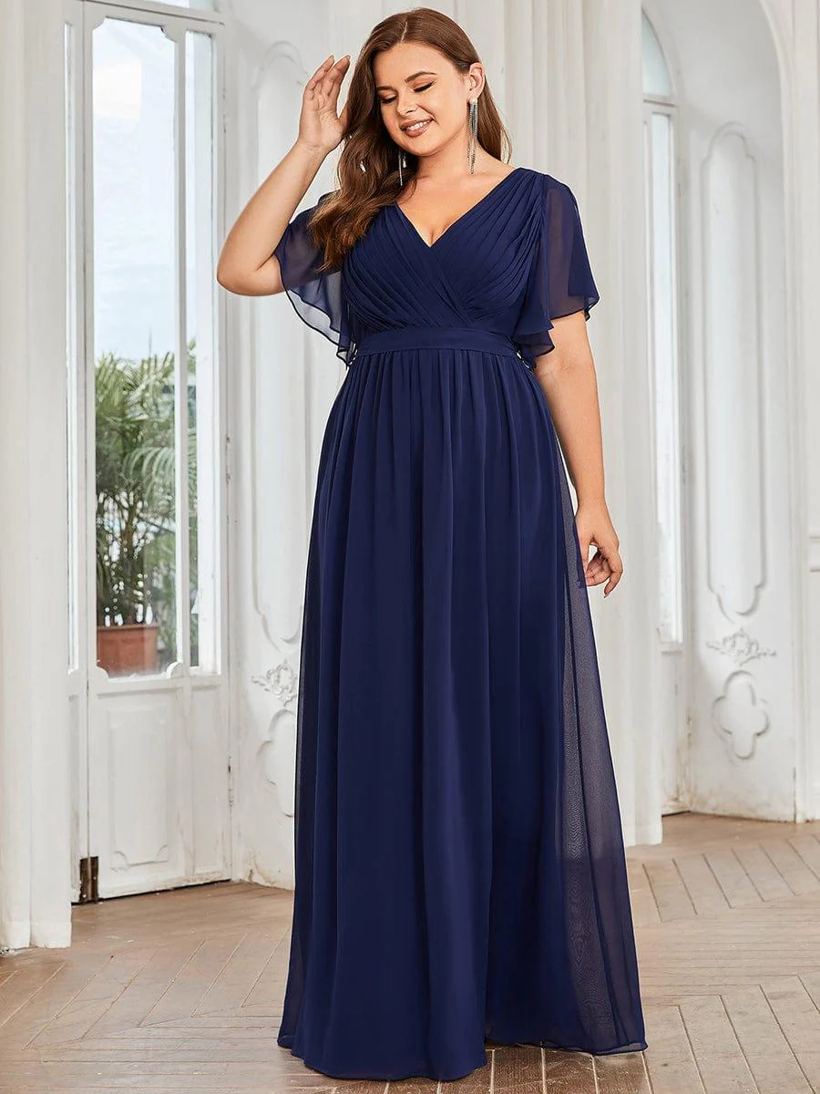 Navy Chiffon Bridesmaid Dresses - Image 41