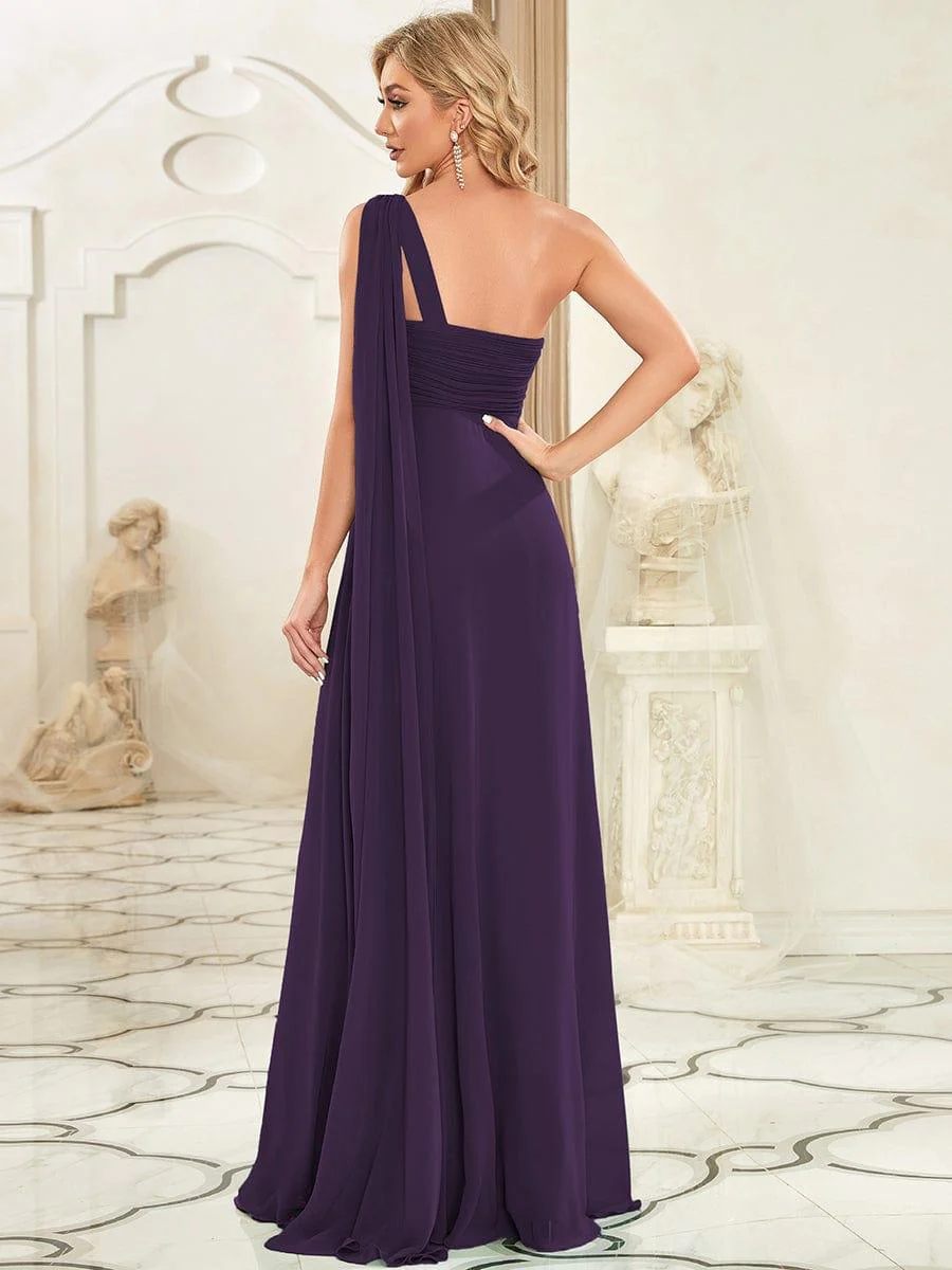 ever ANAYA|Maxi Long Chiffon One Shoulder Evening Dress for Women(Final Sale) - Image 45