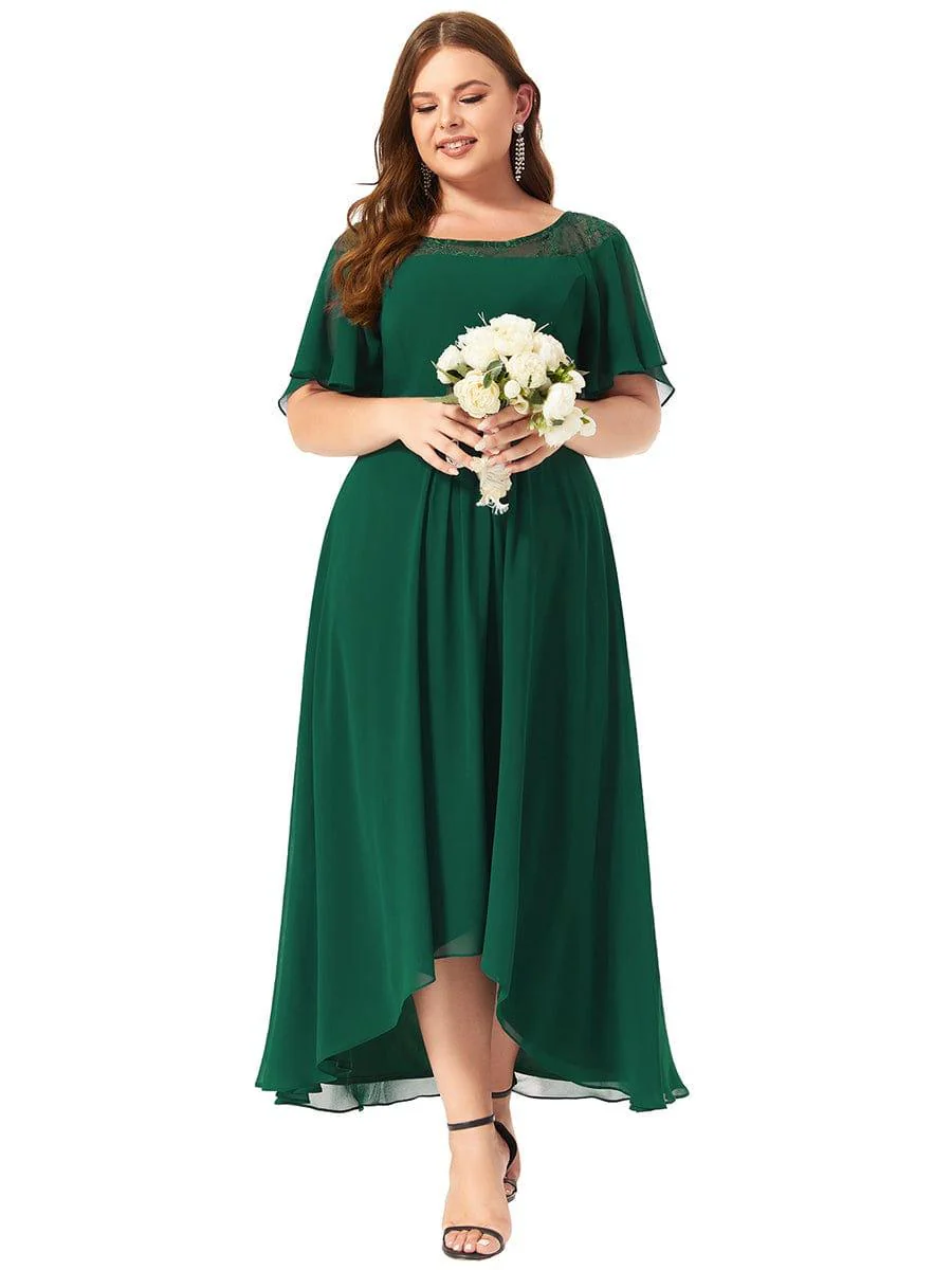 Plus Size A-Line Midi Dress With Asymmetric Hems(Final Sale) - Image 19