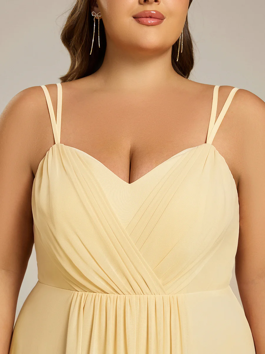 pretty RUBY|Plus Size Multiway Backless Chiffon Spaghetti Straps Bridesmaid Dress - Image 36