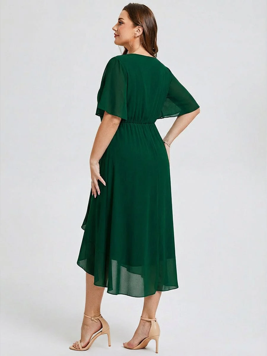 pretty FLORENCIA|Plus Size Floral Chiffon Wedding Guest Dress - Image 13